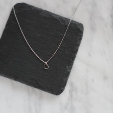 Rhodium Plated Tiny Heart Necklace no 2