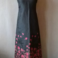 % JEDWAB MALOWANY LAURA ASHLEY 38/40