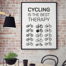 plakat. Cycling is the best ther... (format B2)