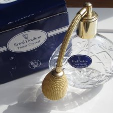 ROYAL DOULTON - FINEST CRYSTAL  - HAND CUT IN ENGLAND - PERFUME ATOMISER - ELEGANCKA NOWA KRYSZTAŁOWA-kobiecy skarb