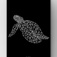 Żółw outline BLACK A3
