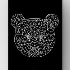 Panda outline BLACK A3