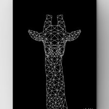 Żyrafa outline BLACK A3