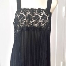unikat! czarna plisowana sukienka