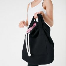 Duża torba dzianinowa,na ramię, na zakupy, pojemna , naturalna w kolorze czarnym