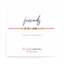 Bransoletka koralikowa For Luck - FRIENDS (srebrna)