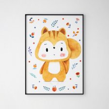 Plakat dla dziecka pokój dziecka - wiewiórka 50 x 70 cm