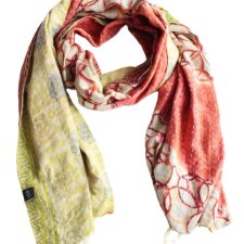 dwustronny podwójnie zszyty szal