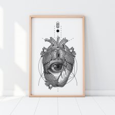 Plakaty skandynawskie serce A3 cm