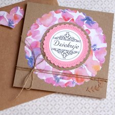 dziękuję :: kartka handmade :: podziękowanie