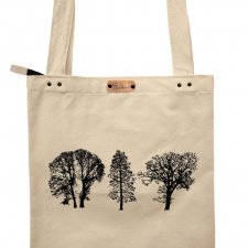 Drzewa - torba z grubej bawełny z zamkiem