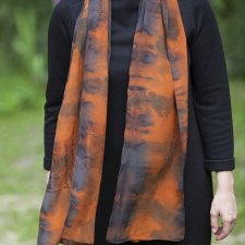 szal jedwabny 100% - shibori