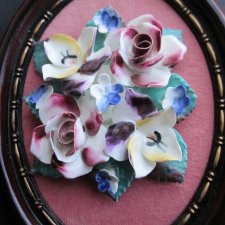 unique porcelain flowers -hand made handpainted