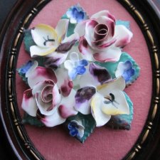 unique porcelain flowers -hand made handpainted