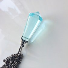 NASZYJNIK Z TOPAZEM SKY BLUE 15CT, AAA