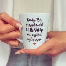 Kubek Latte KIEDY BÓG PRZYDZIELAŁ TATUSIÓW