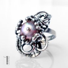 Stamnibus II srebrny pierścień z perłą