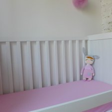 Prześcieradło 70x140 wodoodporne i oddychające różowe