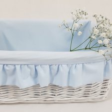 KOSZYK WIKLINOWY Z FALBANKĄ DUŻY, BŁĘKIT