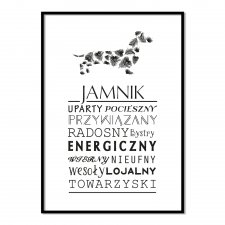 Plakat typograficzny Jamnik