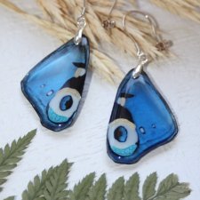 Kolczyki skrzydła motyla- rusałka pawik