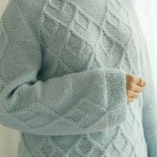Sweter błękitno-miętowy