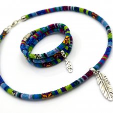 bransoletka i naszyjnik BOHO AZTEQ FEATHER