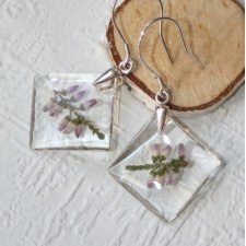 Kolczyki kwiat wrzosu