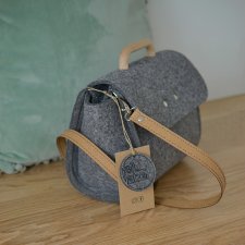 Mała szara filcowa torebka Felt&Wood II limitowana edycja