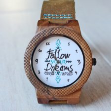Drewniany zegarek  FOLLOW YOUR DREAMS EAGLE