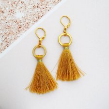 Ultralekkie kolczyki Boho - Mustard