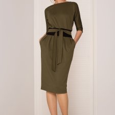 SUKIENKA MONO KHAKI CIEMNY