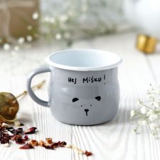 Emaliowany Kubek Hej Miśku!