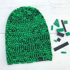 czapka zielono-czarna PIXEL