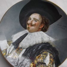 obraz na porcelanie -Crown - Wallace Collection London obraz Fransa Halsa / 1580 - 1666/ - kolekcjonerski talerz porcelanowy