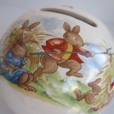 Royal  Doulton Bunnykins   skarbonka porcelanowa wzór 1936 royal doulton kolekcjonerska użytkowa  dekoracyjna