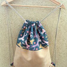 Plecak - worek w autorski wzór graficzny