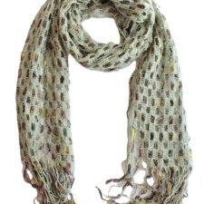 CIEPŁY SZAL AŻUR WSTĄŻKI