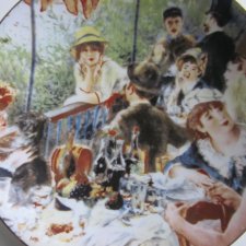 Obraz Renoir na porcelanie...CROWN - KOLEKCJONERSKI TALERZ PORCELANOWY