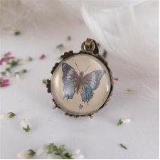 Motyl , Ręcznie malowany naszyjnik, miniatura