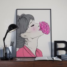 Plakat Dziewczyna z kwiatem