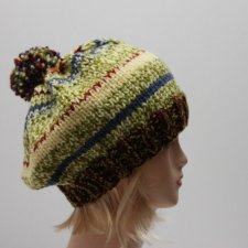 Czapka beret w stylu boho