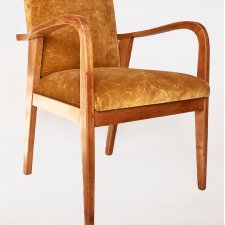 Piękny musztardowy fotel PRL/Vintage