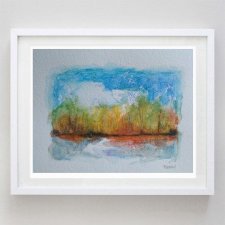 PEJZAŻ - obraz  akwarela