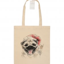 Torba na zakupy Mops Christmas