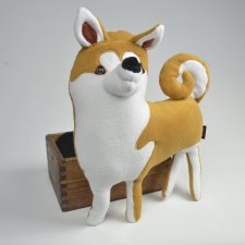 Akita Inu, pies japoński szpic - pluszowy piesek