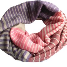 Miękki szal pasy vintage