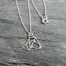 Srebrny naszyjnik LISEK ORIGAMI, Celebrytka, srebro 925