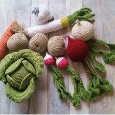 Szydełkowe jedzenie, warzywa