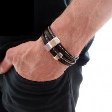 Bransoletka skórzana Kemal "Man" / Skóra - Rzemienie